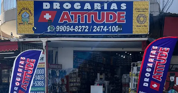 Mapa mostrando a localização da Drogaria Atitude